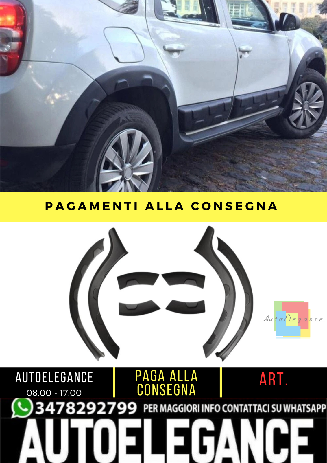 Schutzstreifen F&uuml;r Radlauf Passend F&uuml;r DACIA Duster Von 2010 Bis 2017