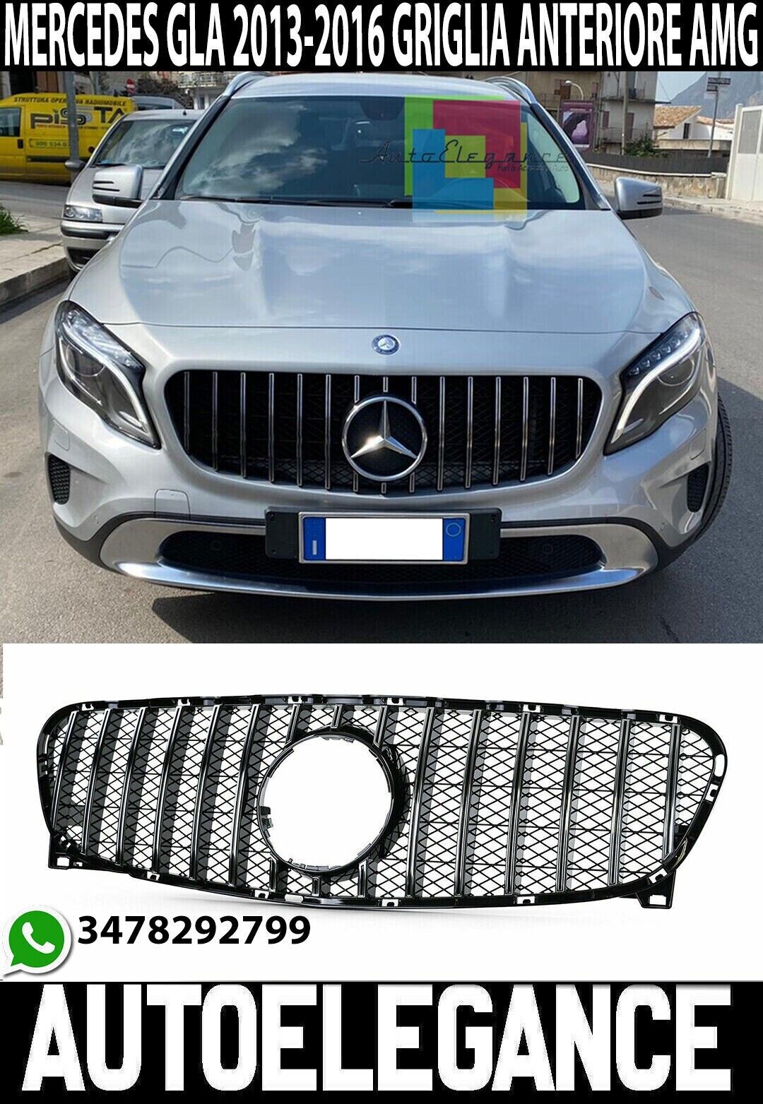 CALANDRA MERCEDES GLA X156 2013-2016 GRIGLIA ANTERIORE AMG NIDO D'APE .-C-