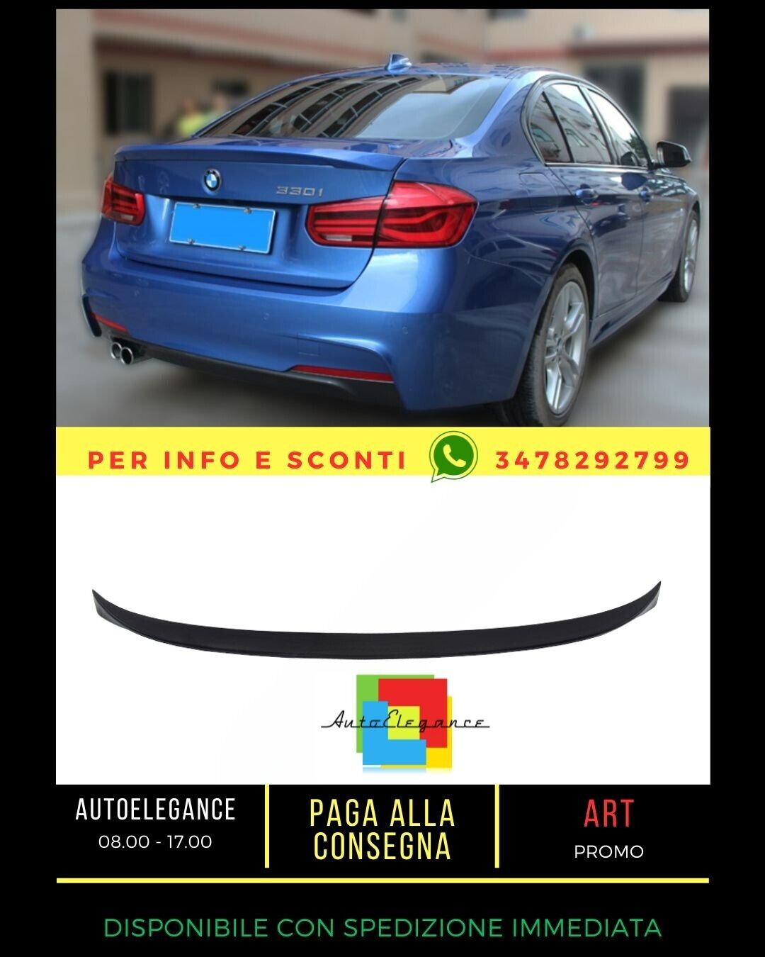 ?SPOILER ADECUADO PARA BMW 3 F30 2011-2018 Sed&aacute;n?