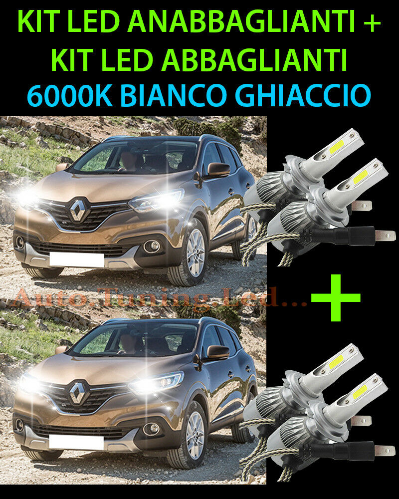KIT LED LAMPADE ABBAGLIANTI & ANABBAGLIANTI PER RENAULT KADJAR 2015 IN POI -.