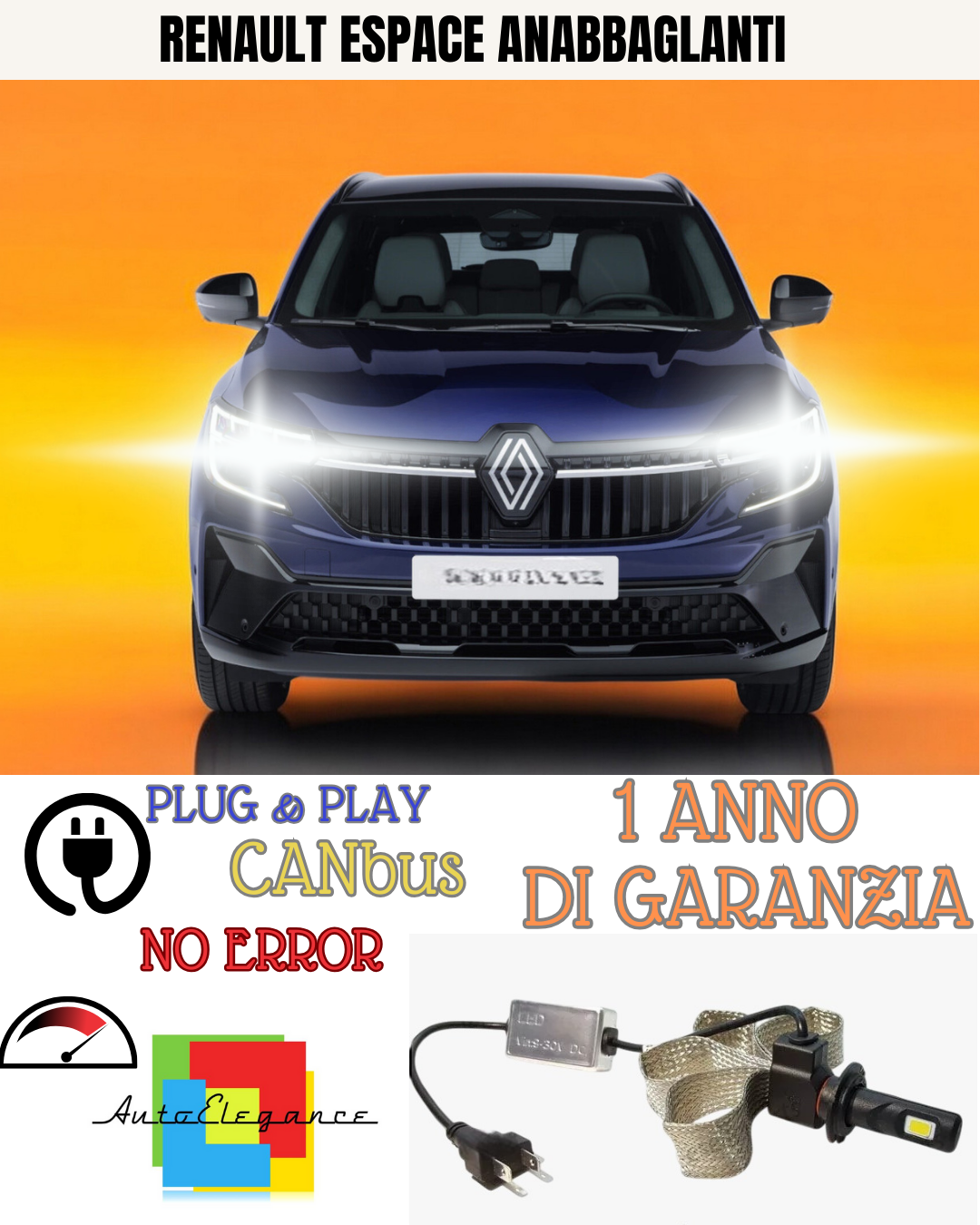 ?CONVERSIONE H7 LED ANABBAGLIANTI + ABBAGLIANTI RENAULT ESPACE DAL 2000 6000K?