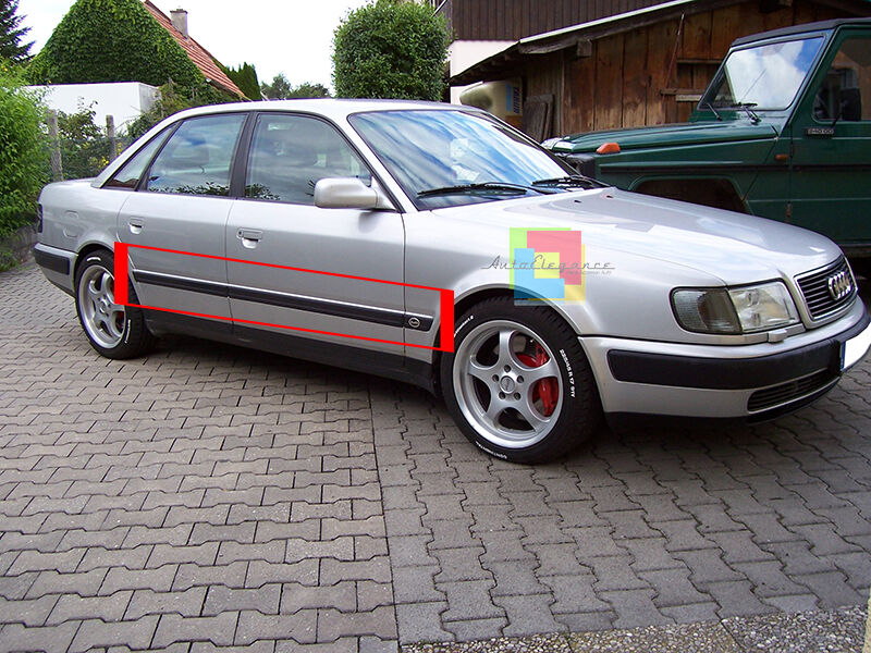 SET 8 PZ MODANATURE LATERALI PER AUDI 100 90-94 AVANT + BERLINA