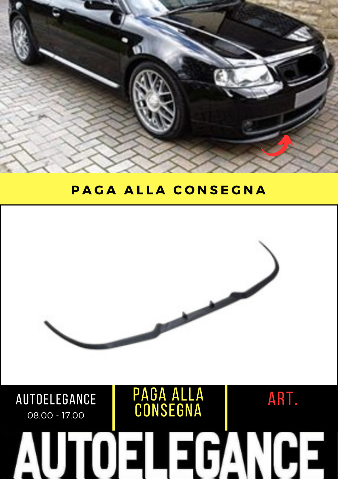SPLITTER FRONTAL ADECUADO PARA AUDI A3 8L