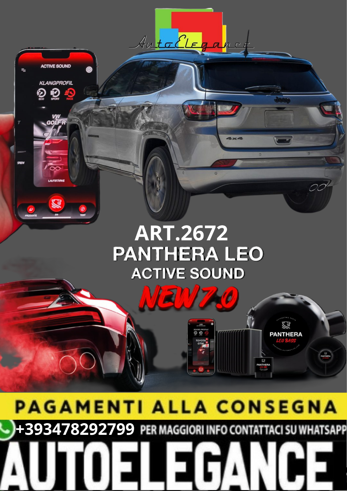 ART.2672 PANTHERA SISTEMA DE SONIDO APTO PARA JEEP COMPASS
