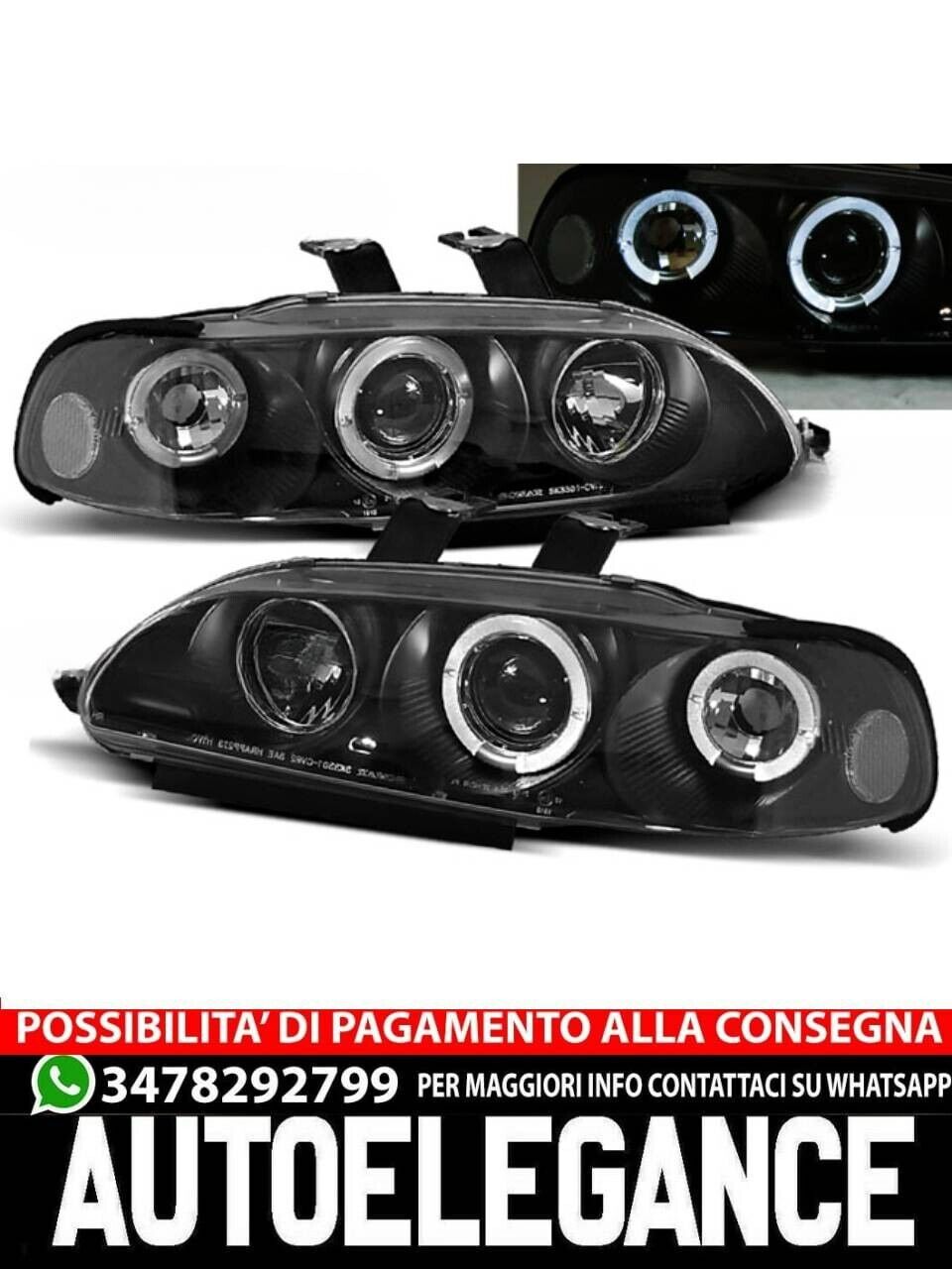 HONDA CIVIC 09.91-08.95 4D OCCHI D'ANGELO NERO