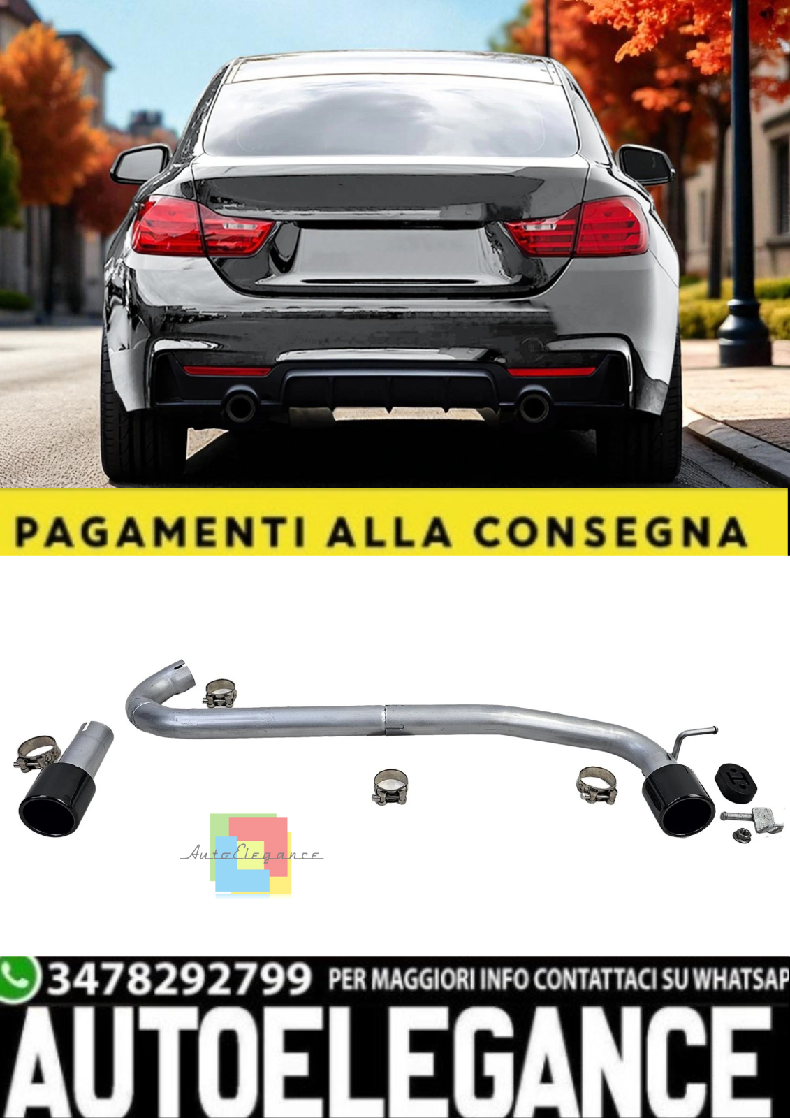 Muffler Duplex 440 Look Conversion Suitable for BMW F32