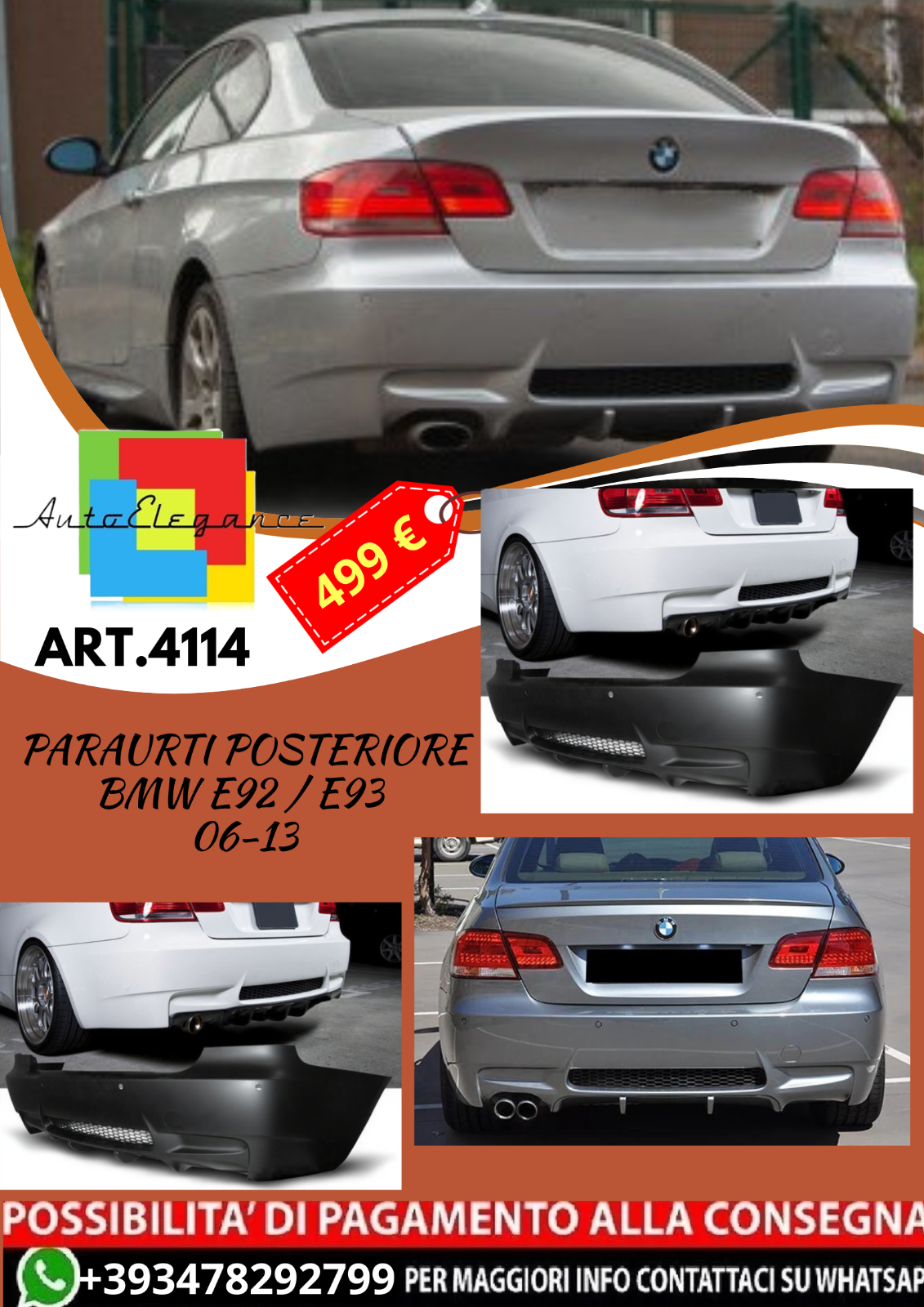 ART.4114 Frontstoßstange passend für BMW E92 / E93 06-13