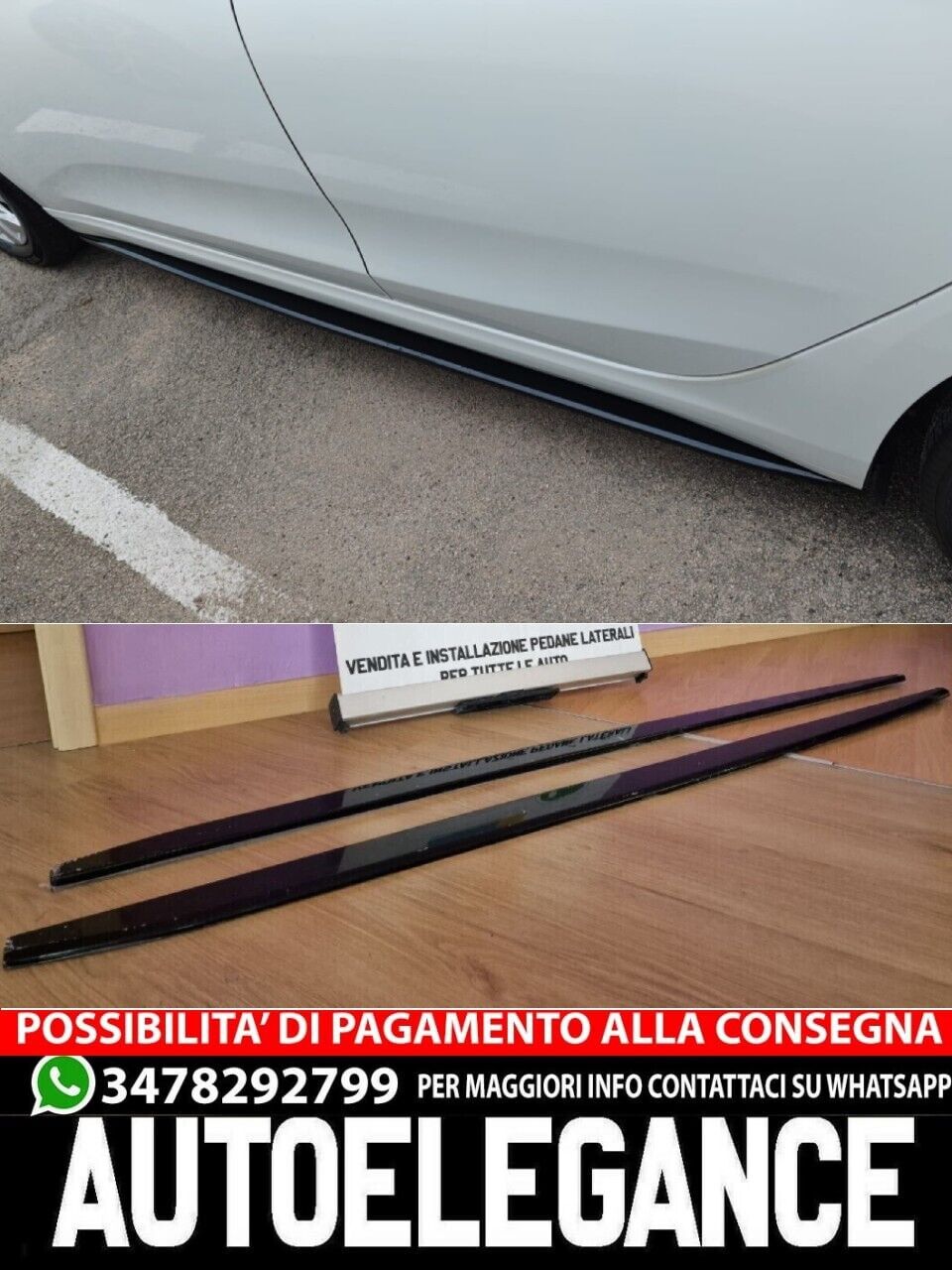 Fiat Tipo 2015 + Flaps Sous Mini-Jupes ABS / Plastique Noir Poli