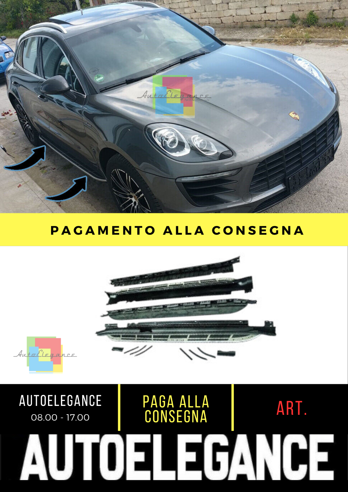 ⭐SET DI PEDANE ADATTO PER Porsche Cayman 14-18⭐