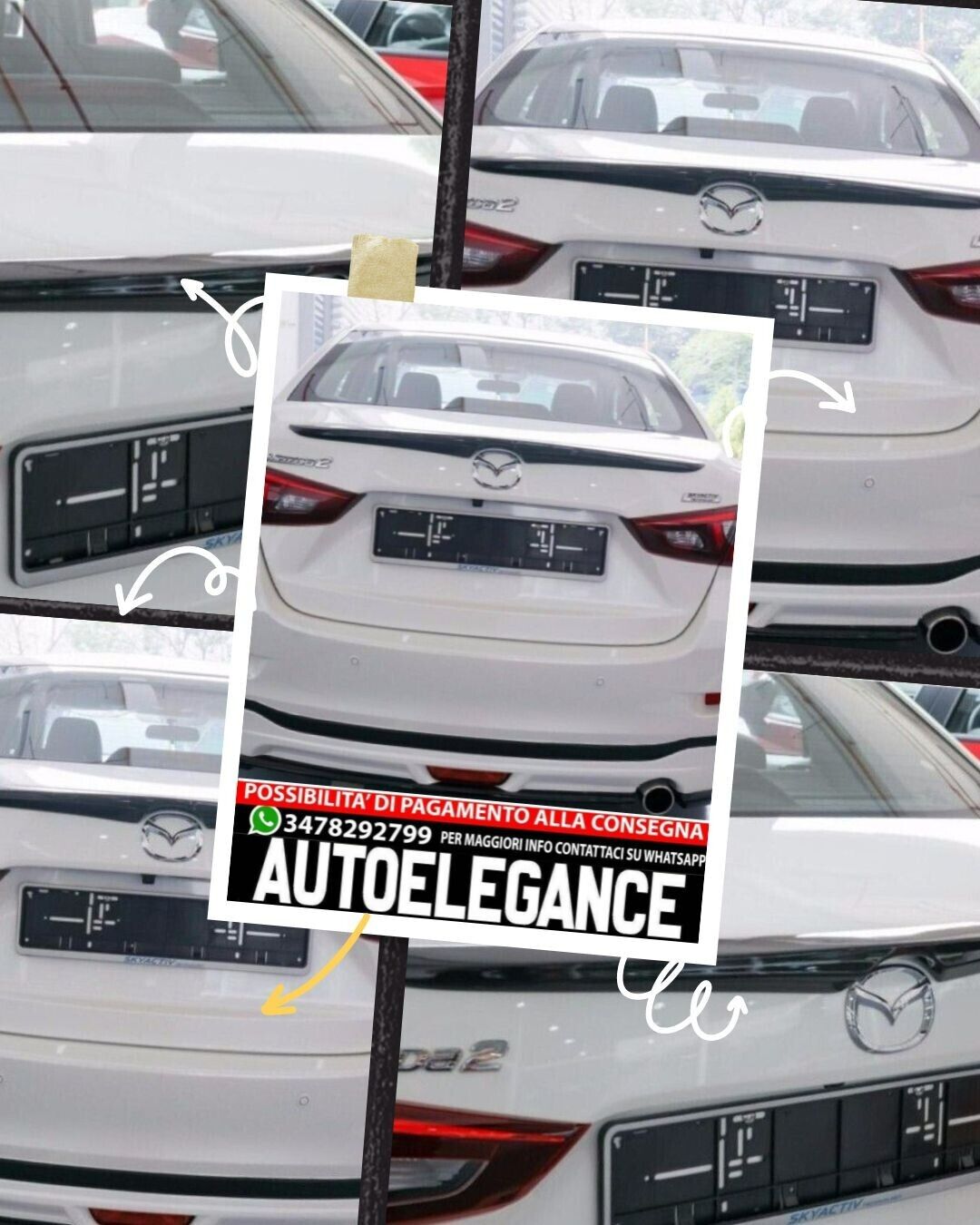 SPOILER adatto per Mazda 2 MK3 2014+