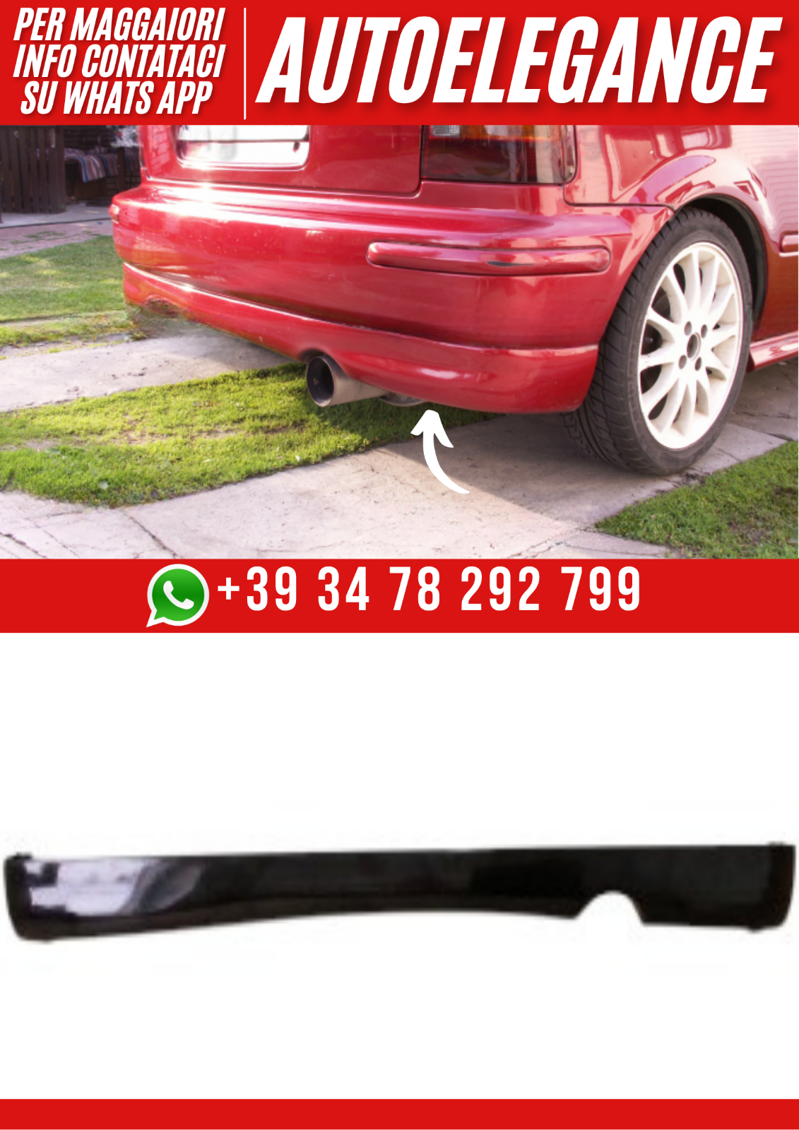❤?Spoiler posteriore compatibile con HONDA Civic 3 porte 1995&ndash;2001❤?