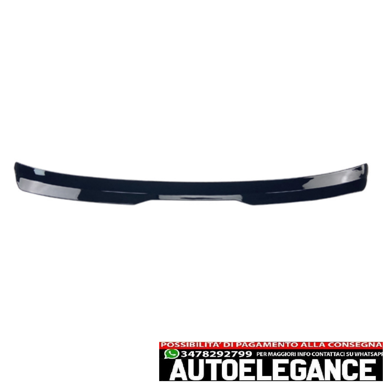 REAR SPOILER WING ROOF SPOILER EDGE SPOILER FOR VW POLO 11-18 GLOSSY BLACK