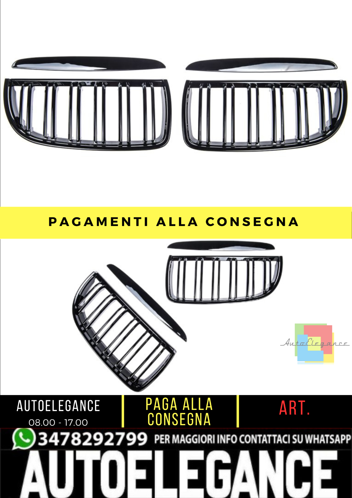 Vordere Gitter F&uuml;r BMW 3 (E90, E91) Limousine Touring (2005-2008) Dual Line