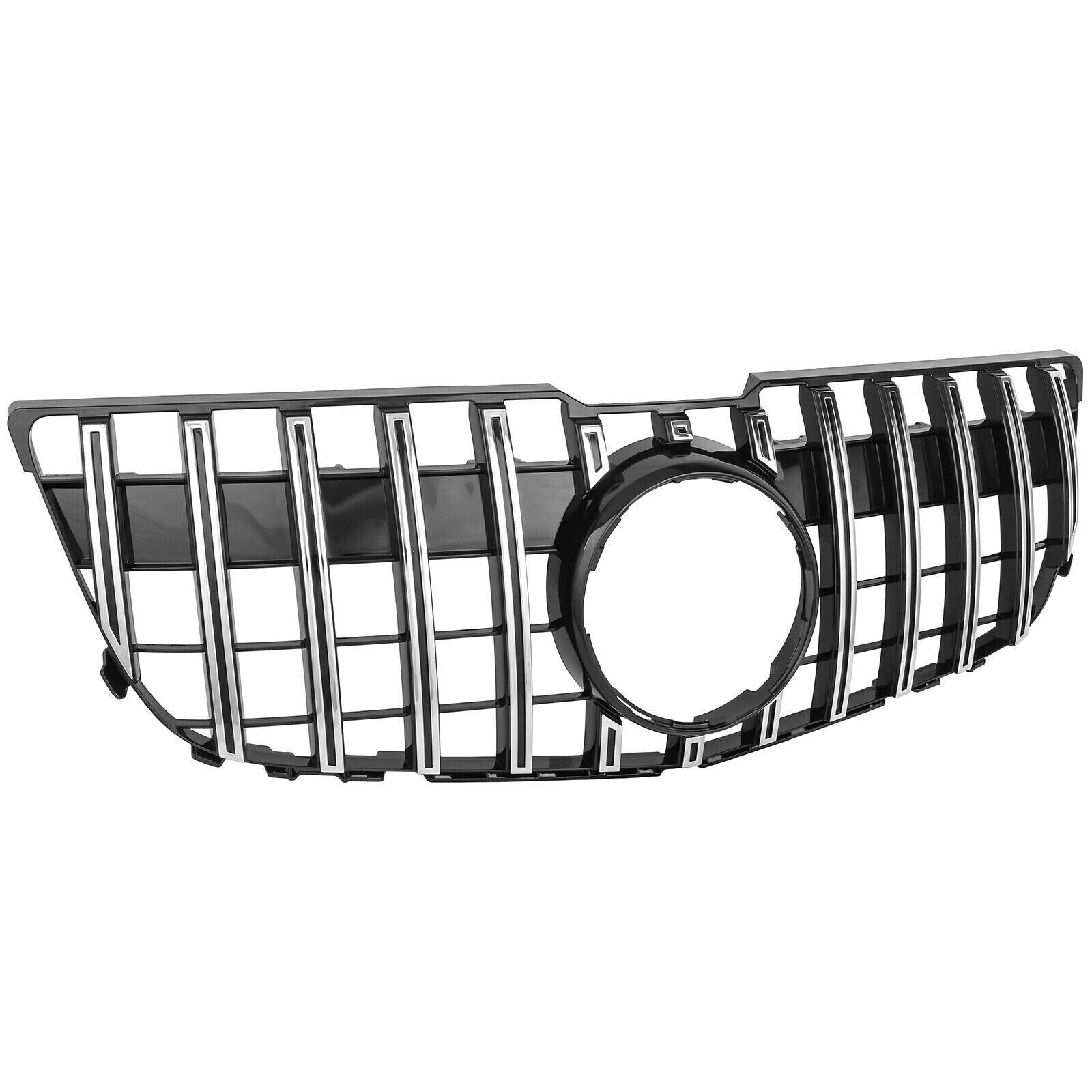 Grille Gt Panamericana Adapt&eacute; pour Mercedes GLK W204 X204 2012-15 Argent Noir