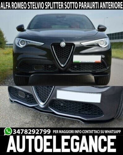 Alfa Romeo Stelvio S&eacute;parateur Pare-Choc Noir Poli Look Rs