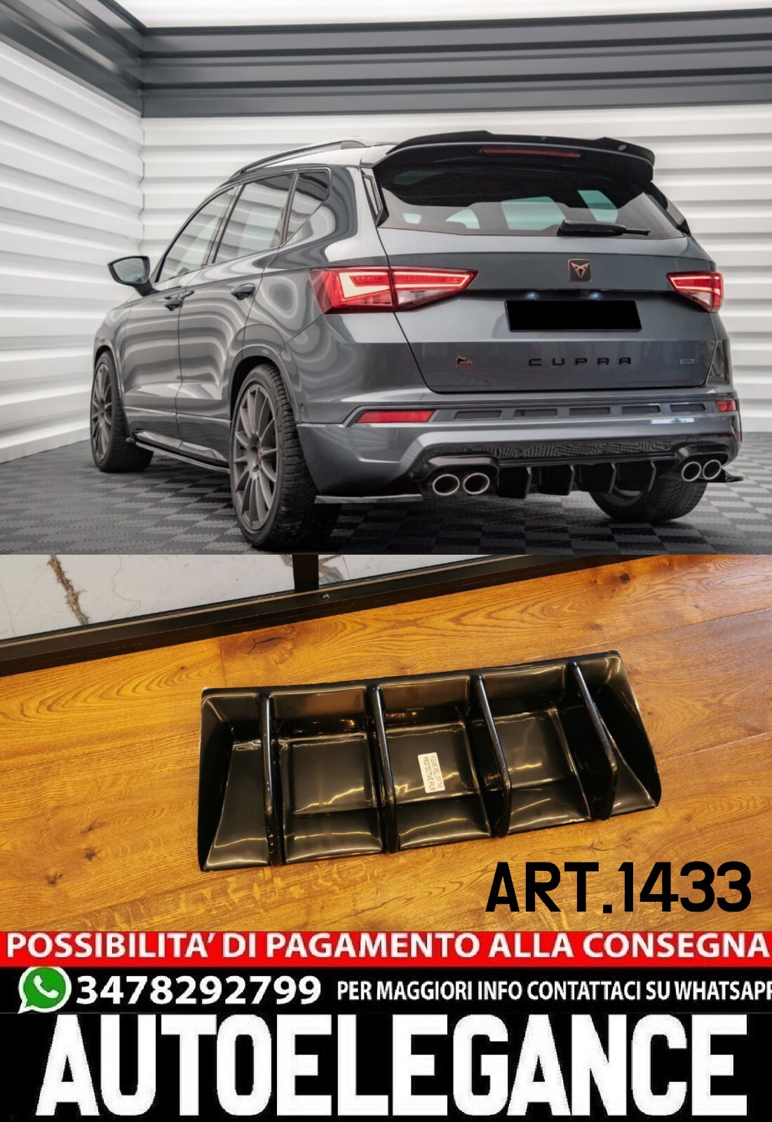 1433 Diffusore adatto per CUPRA Ateca 2018+