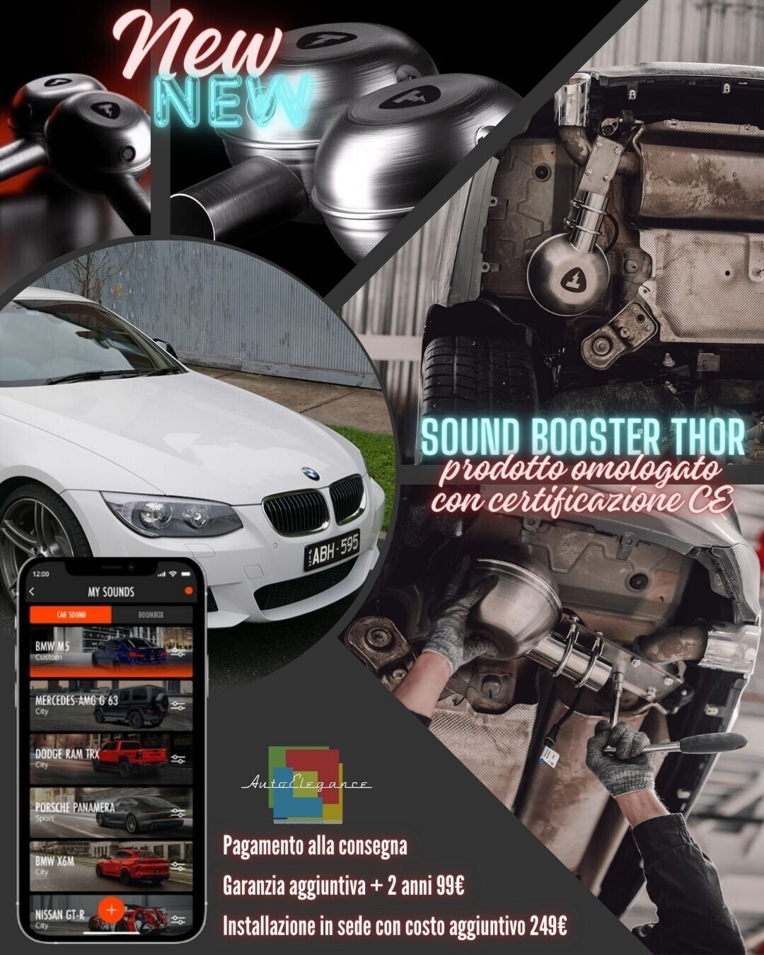 Sound Booster Thor Suono Sportivo Scarico adatto per BMW 3 Cabrio LCI E93 08-23