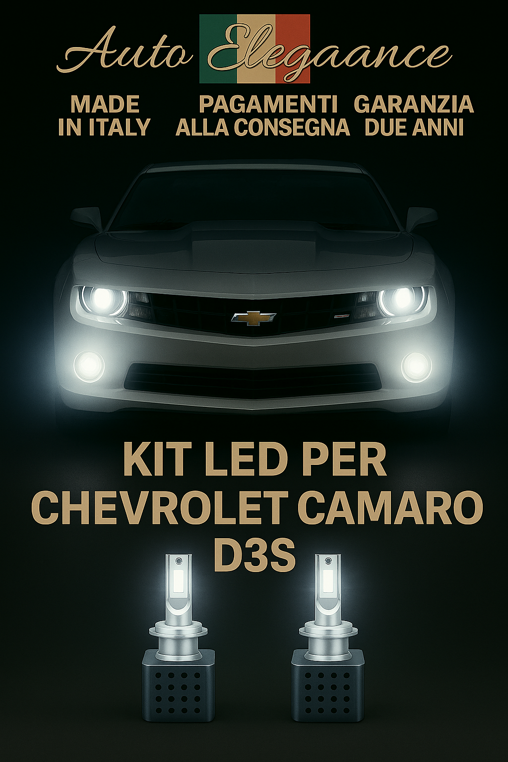 Kit LED D3S 6000K Anabagliants + Fendinebbia Pour Chevrolet Camaro | CANBUS