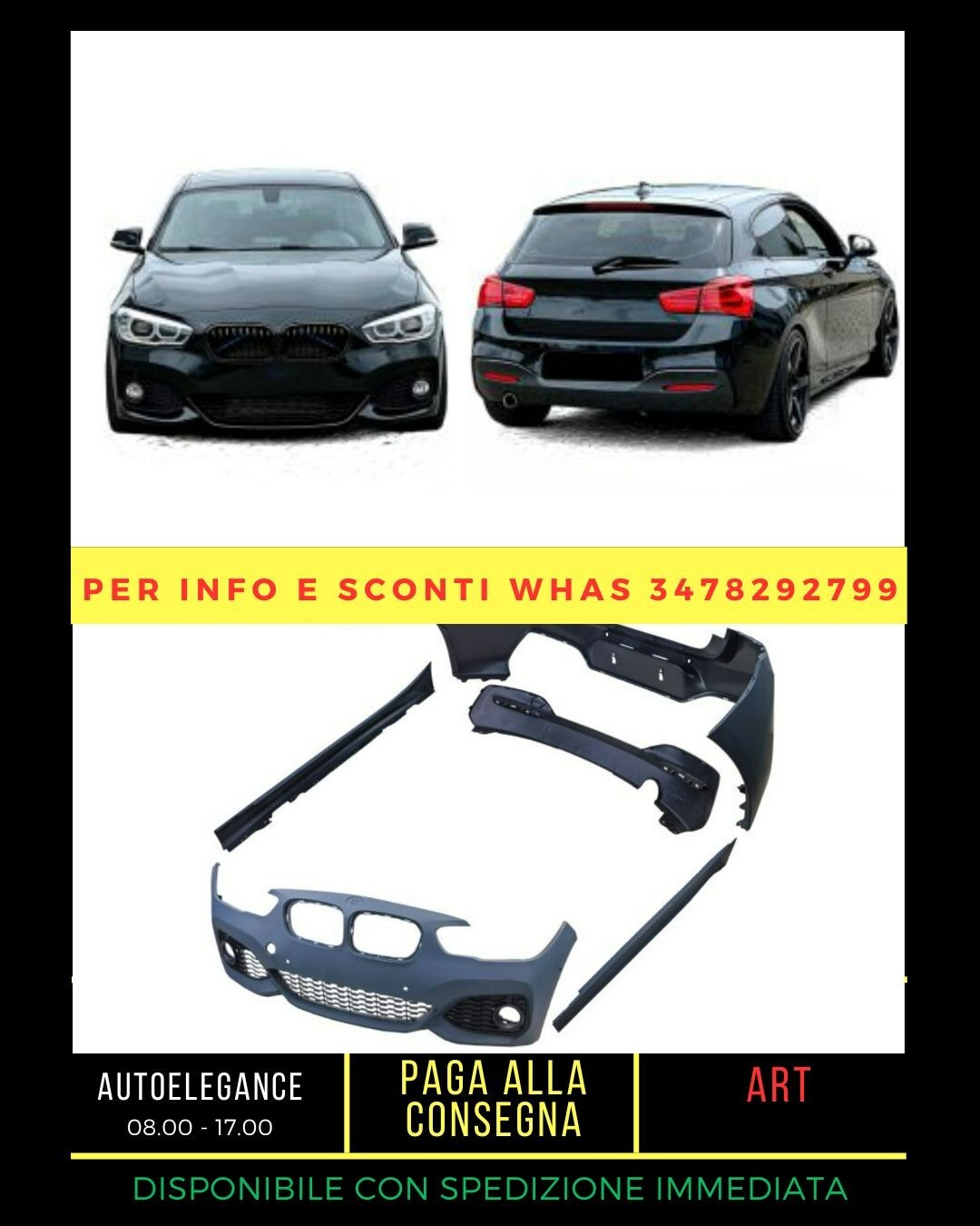 Diffusore davanzale paraurti kit carrozzeria sportiva per 1 serie BMW F20 LCI 15