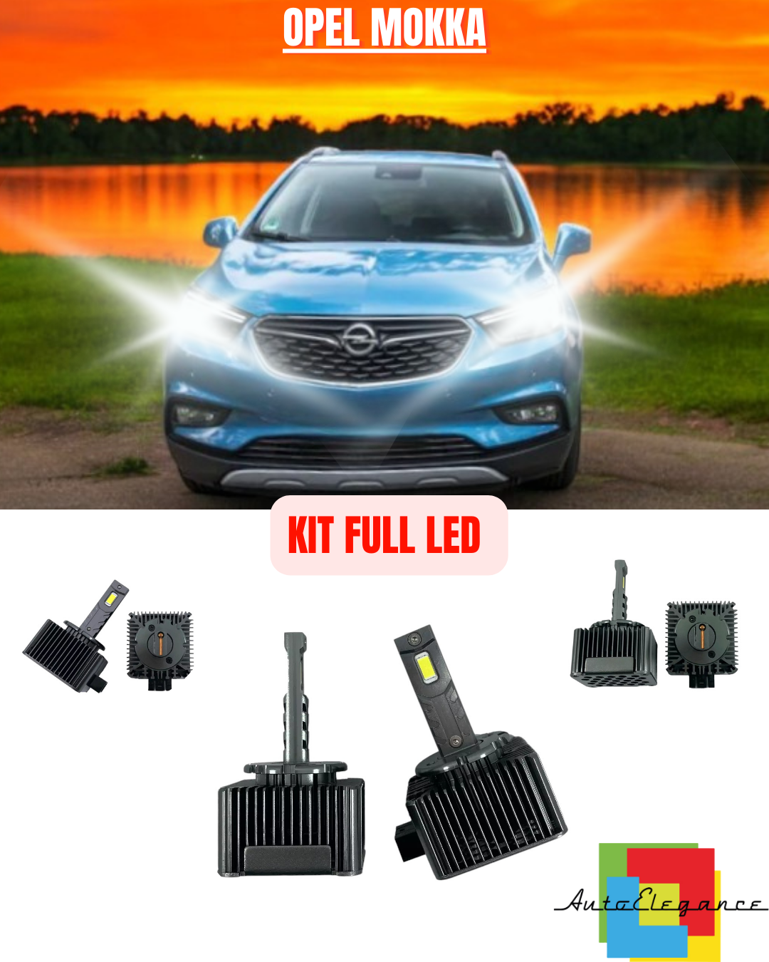 KIT LED LAMPADE ANABBAGLIANTI D3S LED 6000K ADATTO PER OPEL MOKKA
