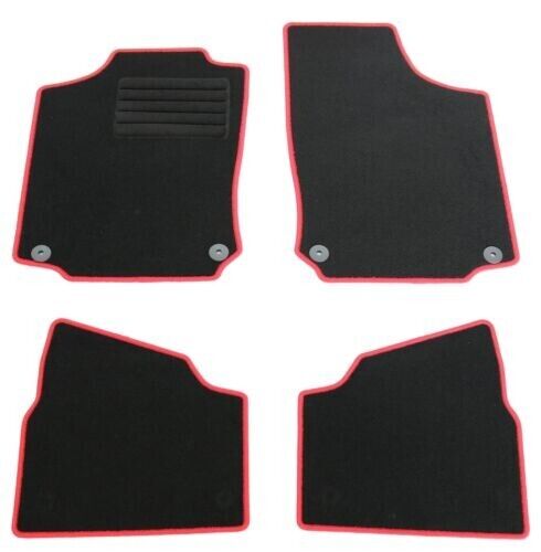 Set Tapis pour Opel Corsa C 2003-2006 Tapis de Sol pour Voiture avec Bord Rouge