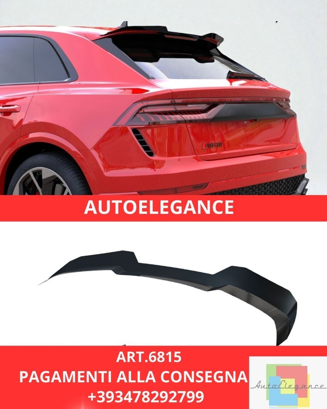 ART.6815 Aileron arrière compatible avec Audi RSQ8 (2020-2024)