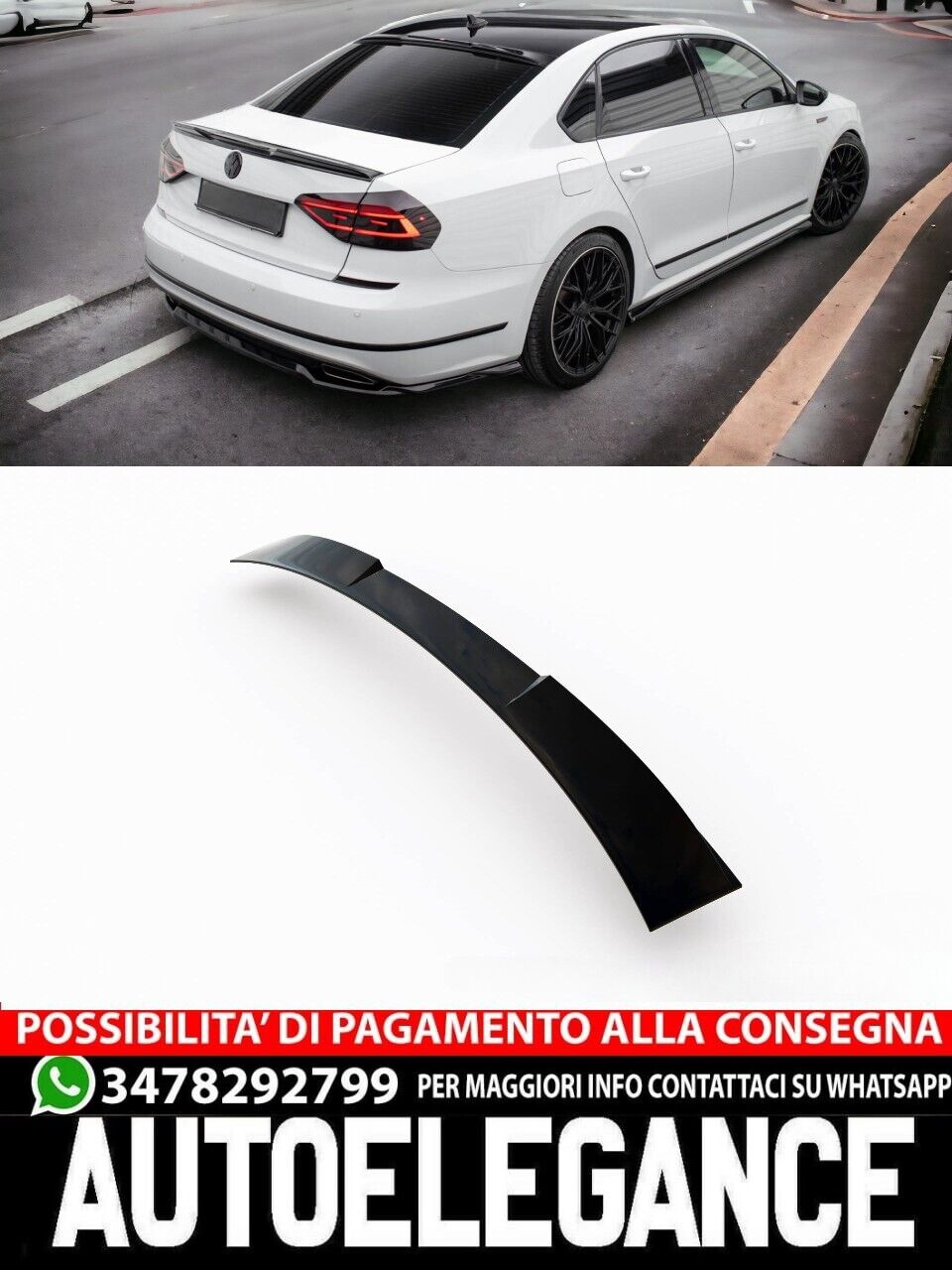 TAPPO SPOILER ADATTO PER VOLKSWAGEN PASSAT GT B8 FACELIFT USA