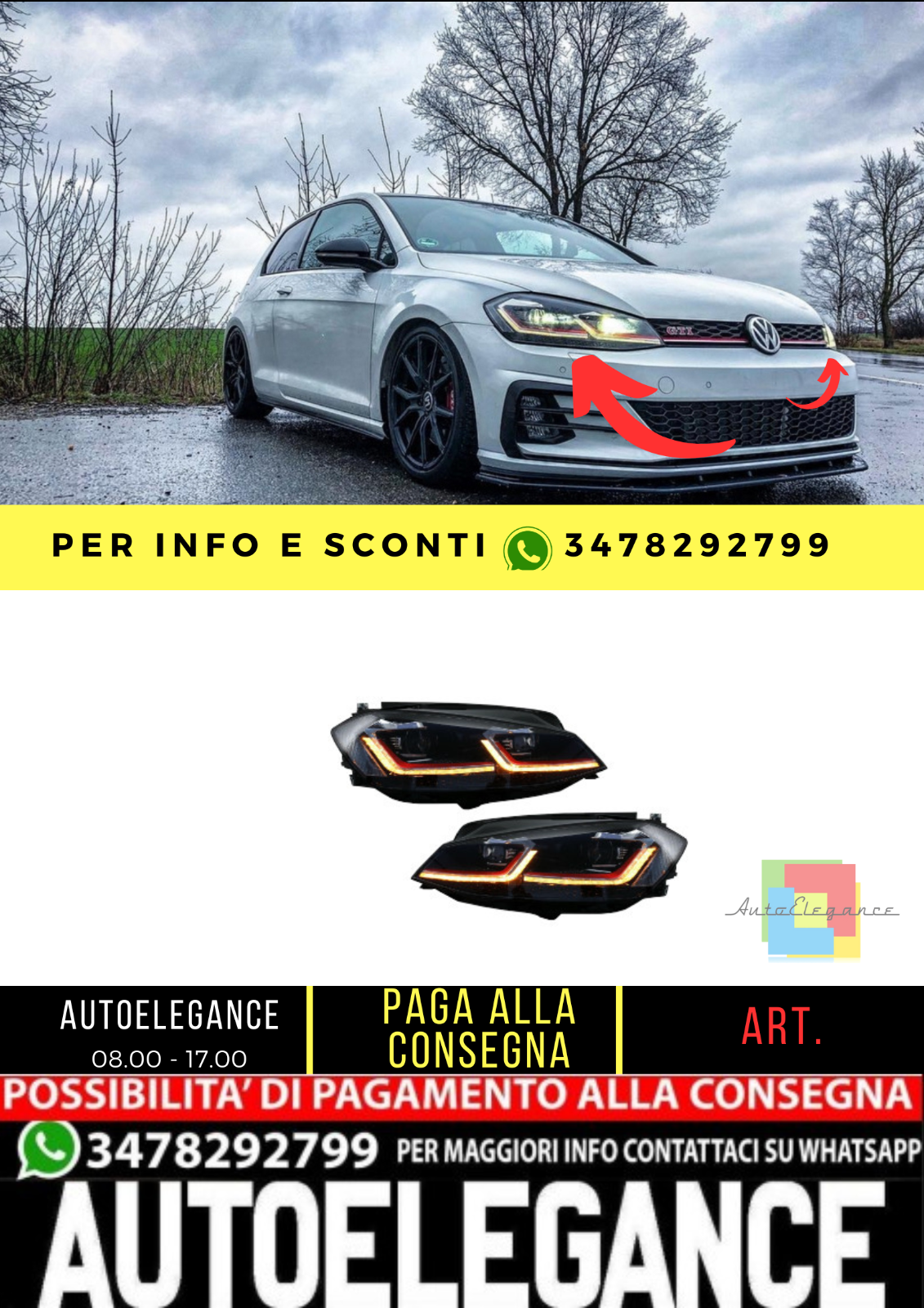 Fari a LED adatti per VW Golf 7 VII