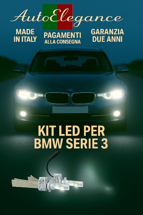 Set LED H7 6000K Route pour BMW Serie 3 Blanc Canbus