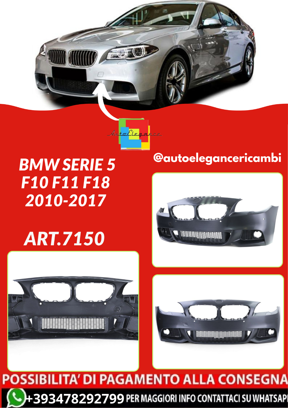 ART.7150 STO?STANGE VORNE BMW 5ER F10 F11 F18 2010–2017