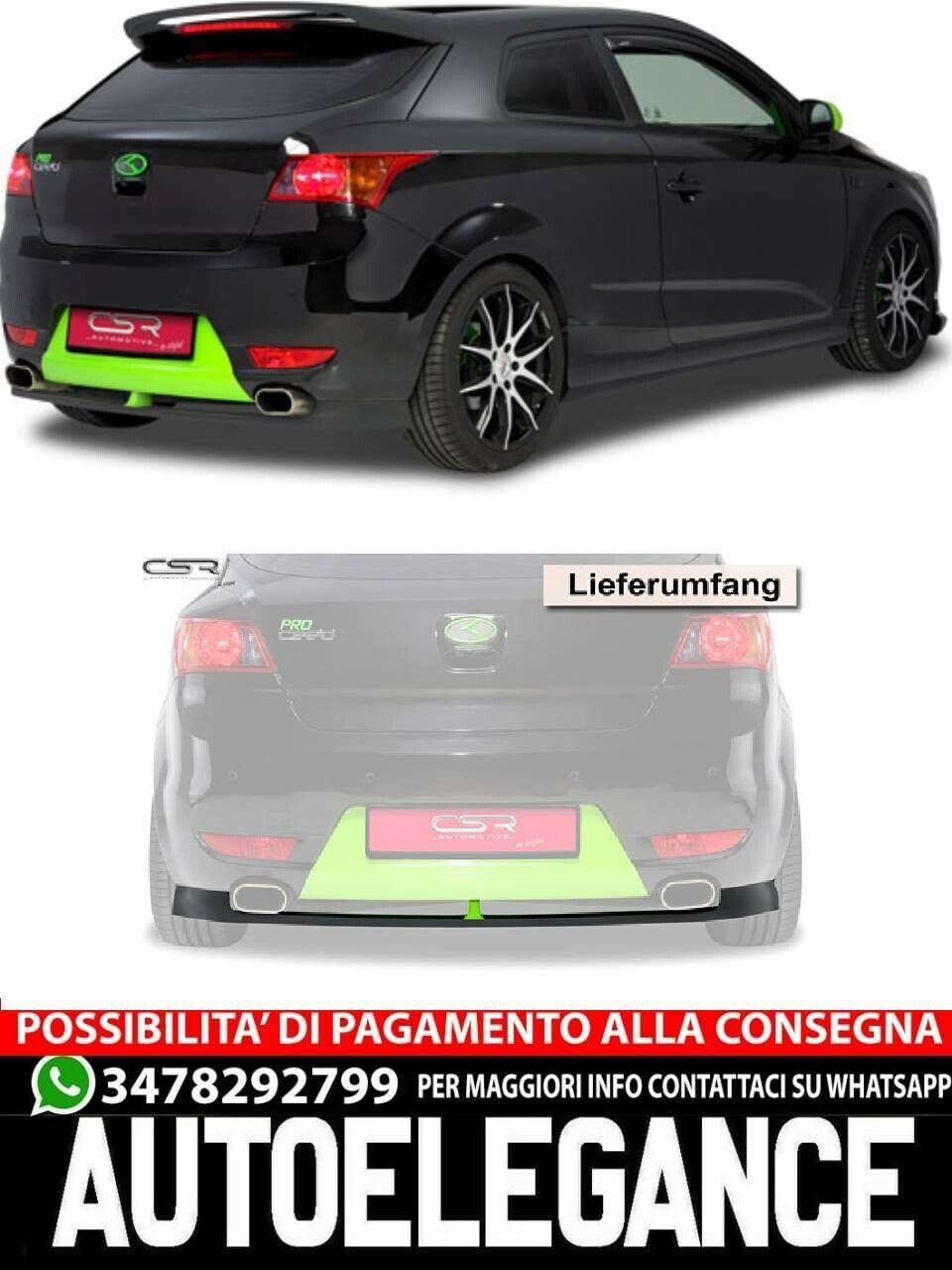 ATTACCO POSTERIORE adatto per KIA pro_cee'D)