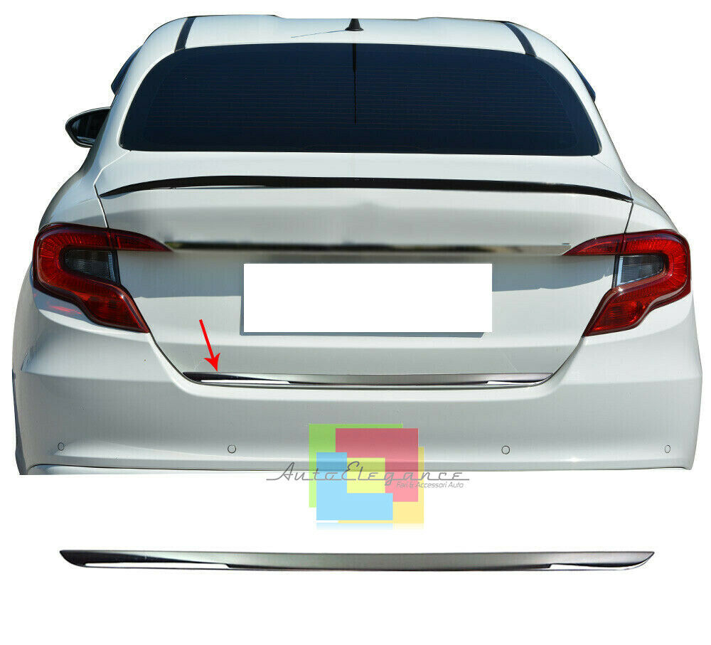 PIASTRA CROMATA PORTELLONE COFANO POSTERIORE FIAT TIPO BERLINA ACCIAIO INOX