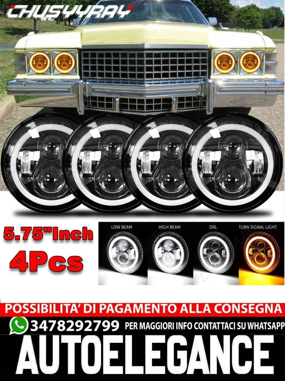 Leuchtt&uuml;rme LED Verchromt Si Passen A Cadillac Deville 62-74 Calais 65-74