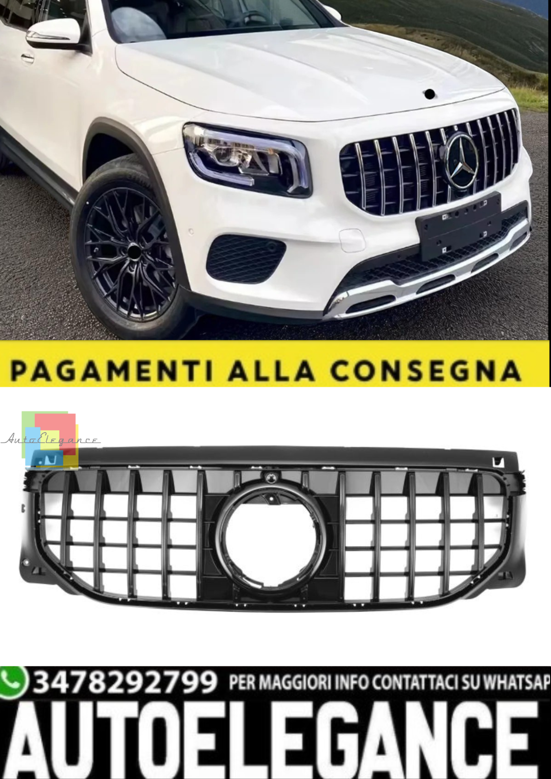 Sport Panamericana Gt Grille S'Adapte pour Mercedes X247 Glb 2023-