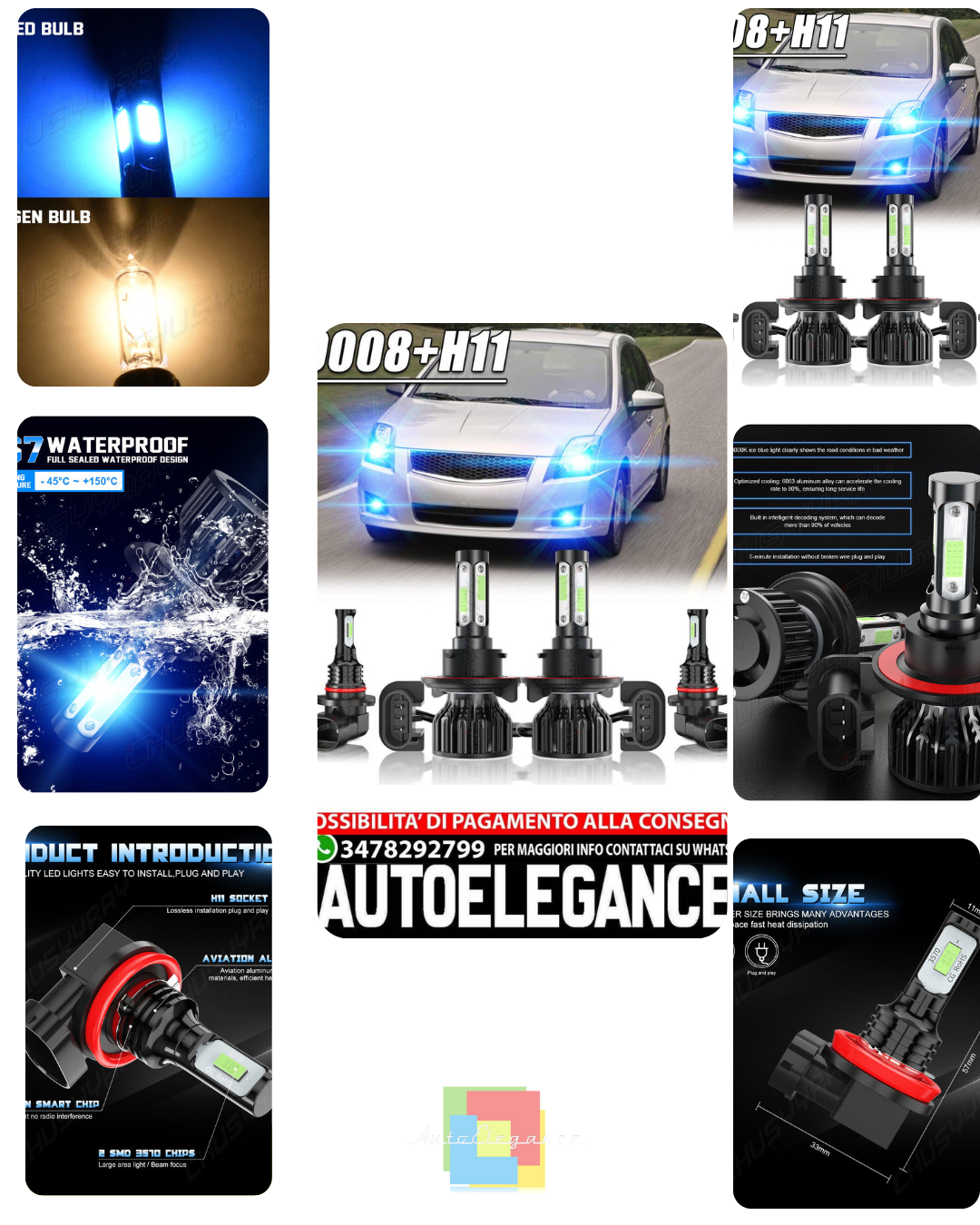 F&uuml;r Pontiac Torrent 2006 2007 2008 2009 4x 8000K LED Scheinwerfer Gl&uuml;hbirnen