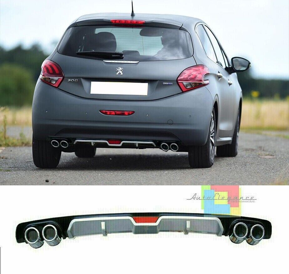 PEUGEOT 208 HECKDIFFUSOR UNTER DER STOSSSTANGE VIER KLEMMEN ABS