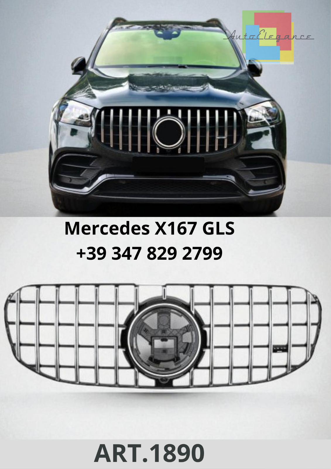 ART.1890 Gitter Sport Panamericana Gt Look f&uuml;r Mercedes GLS X167