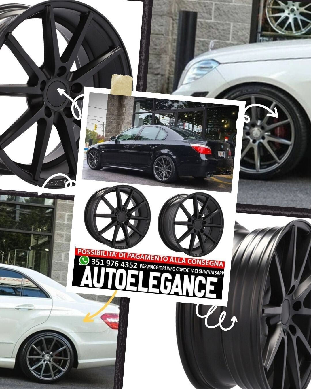 CERCHI CERCHIO IN LEGA 19" Adatto per VW BMW MERCEDES