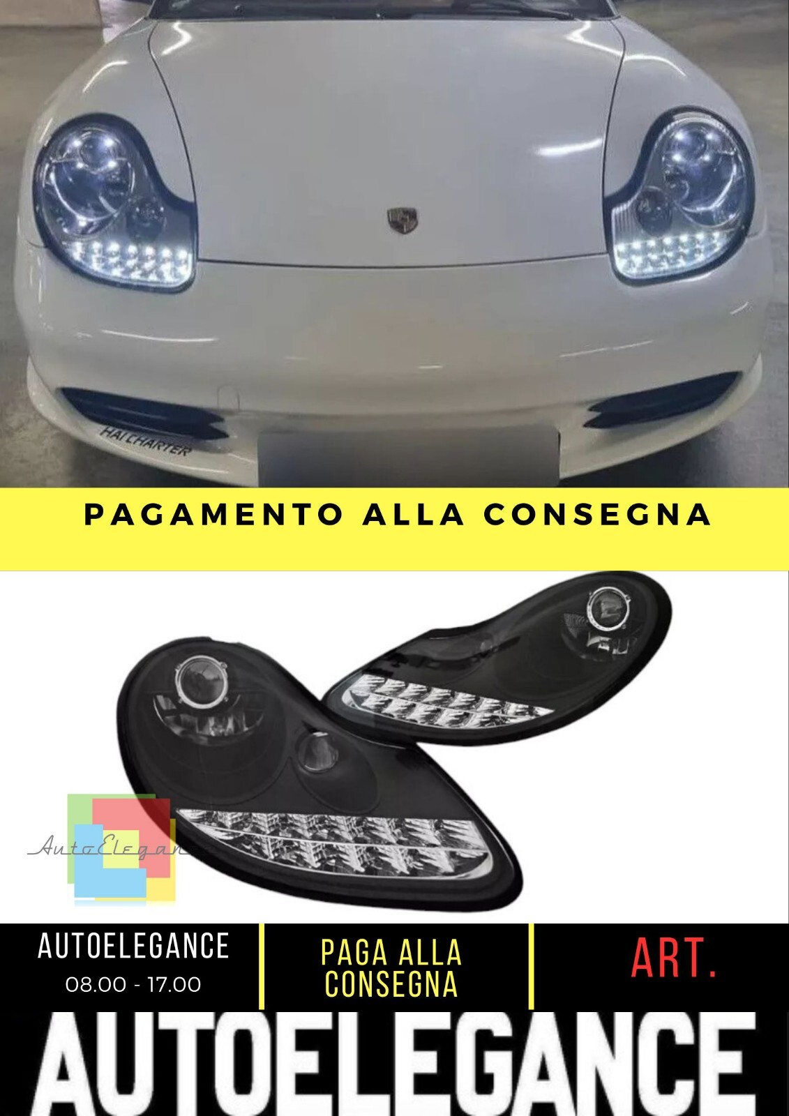 Fari per Porsche 911 996 anno 97-05 neri frecce led luce di posizione led