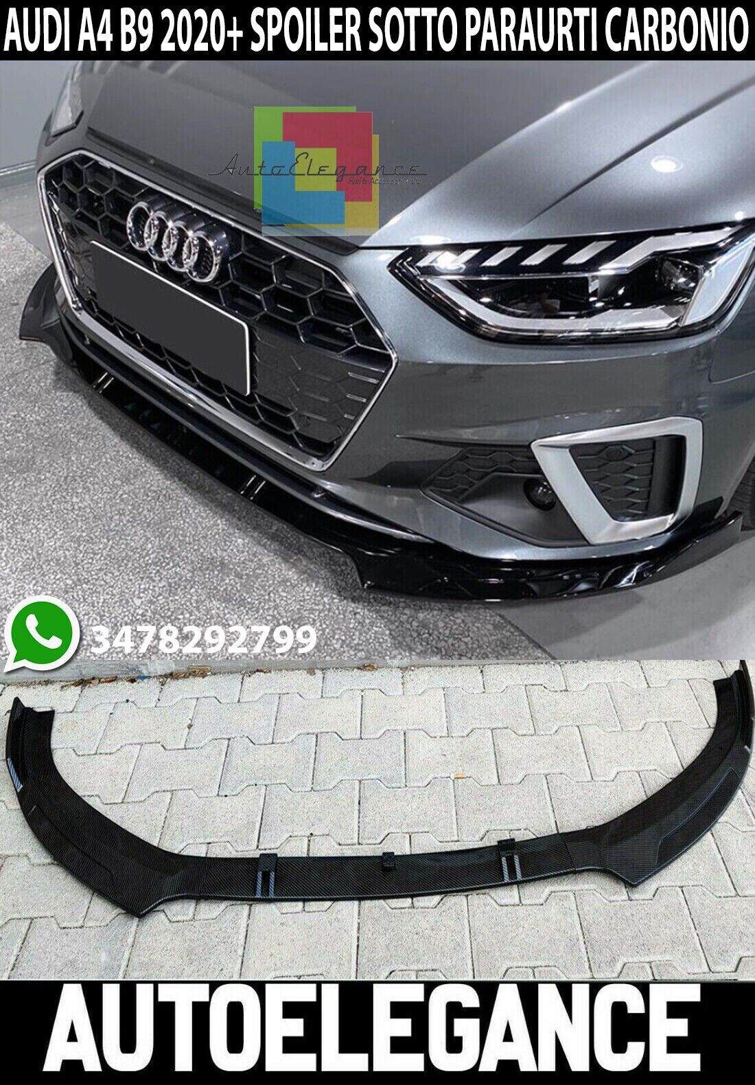 SPOILER BAJO PARACHOQUES AUDI A4 B9 2019+ ABS LOOK CARBON SPOILER RS4 -X1-