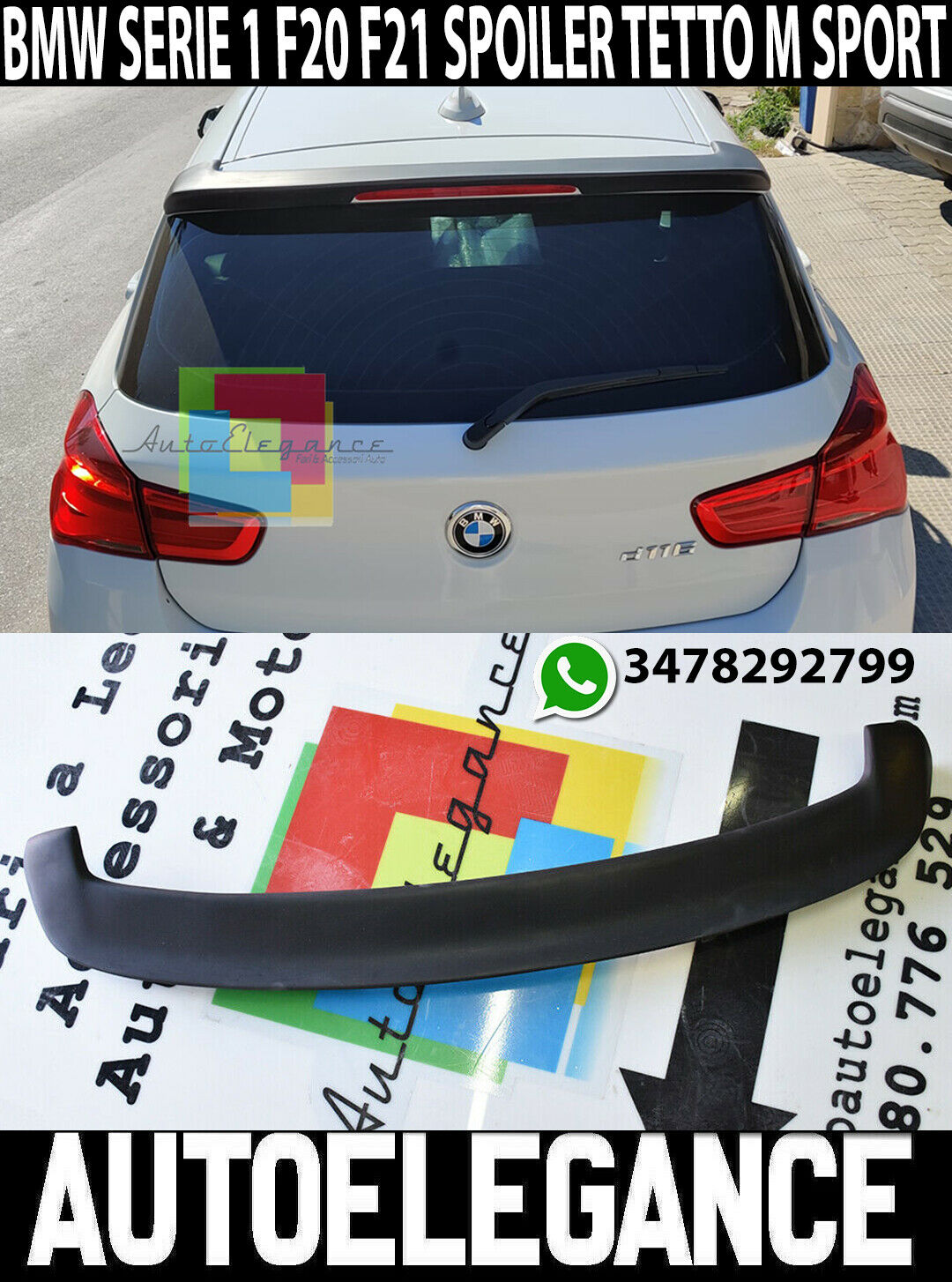 Heckspoiler Sul Dach BMW Serie 1 F20 F21 2011-2019 Look M Sport -x