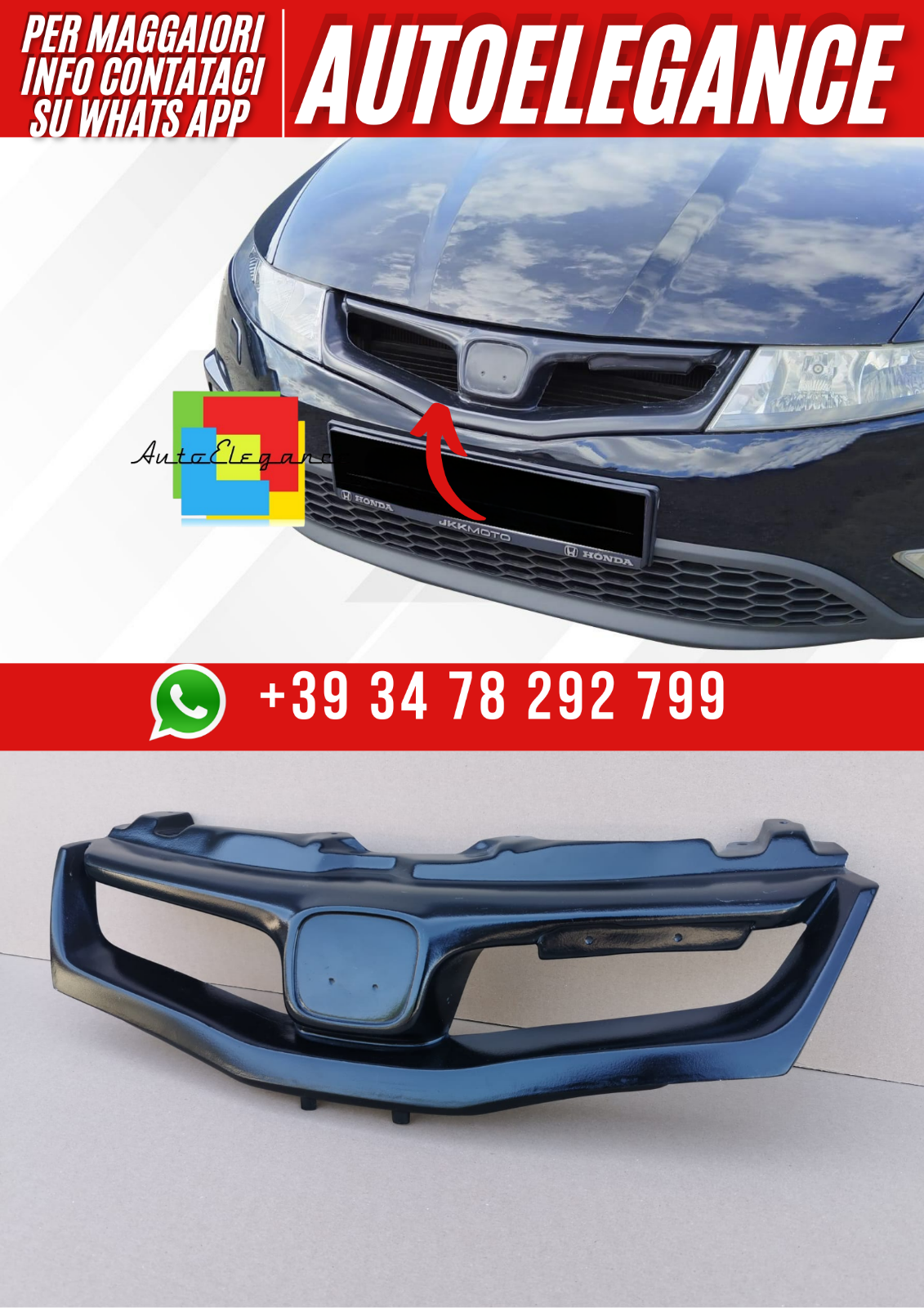 Gitter Mascerina Passend F&uuml;r Honda Civic 2006 2011