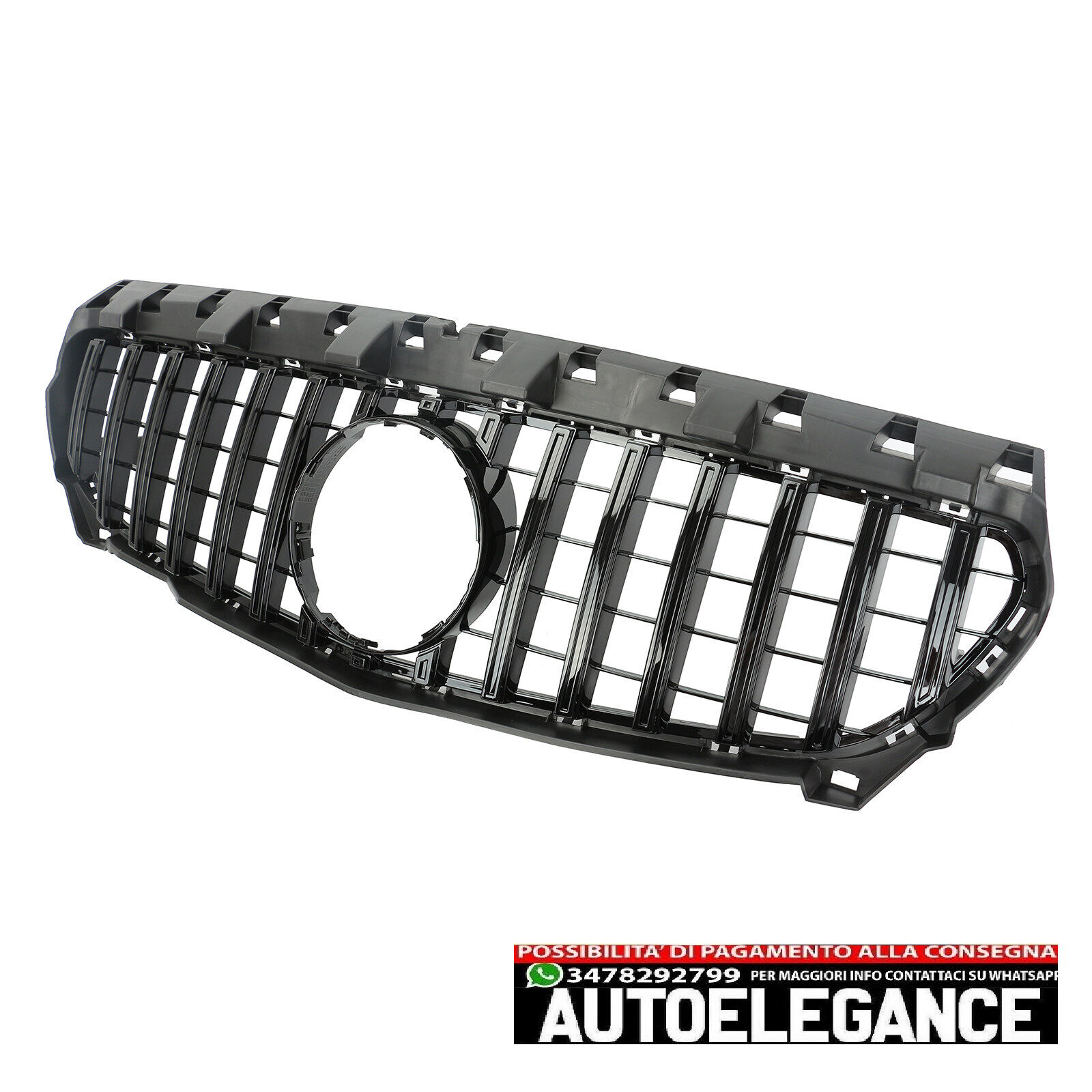 Grille Avant Panam&eacute;ricaine Compatible Avec Mercedes CLA C117 W117 13-16 Noir