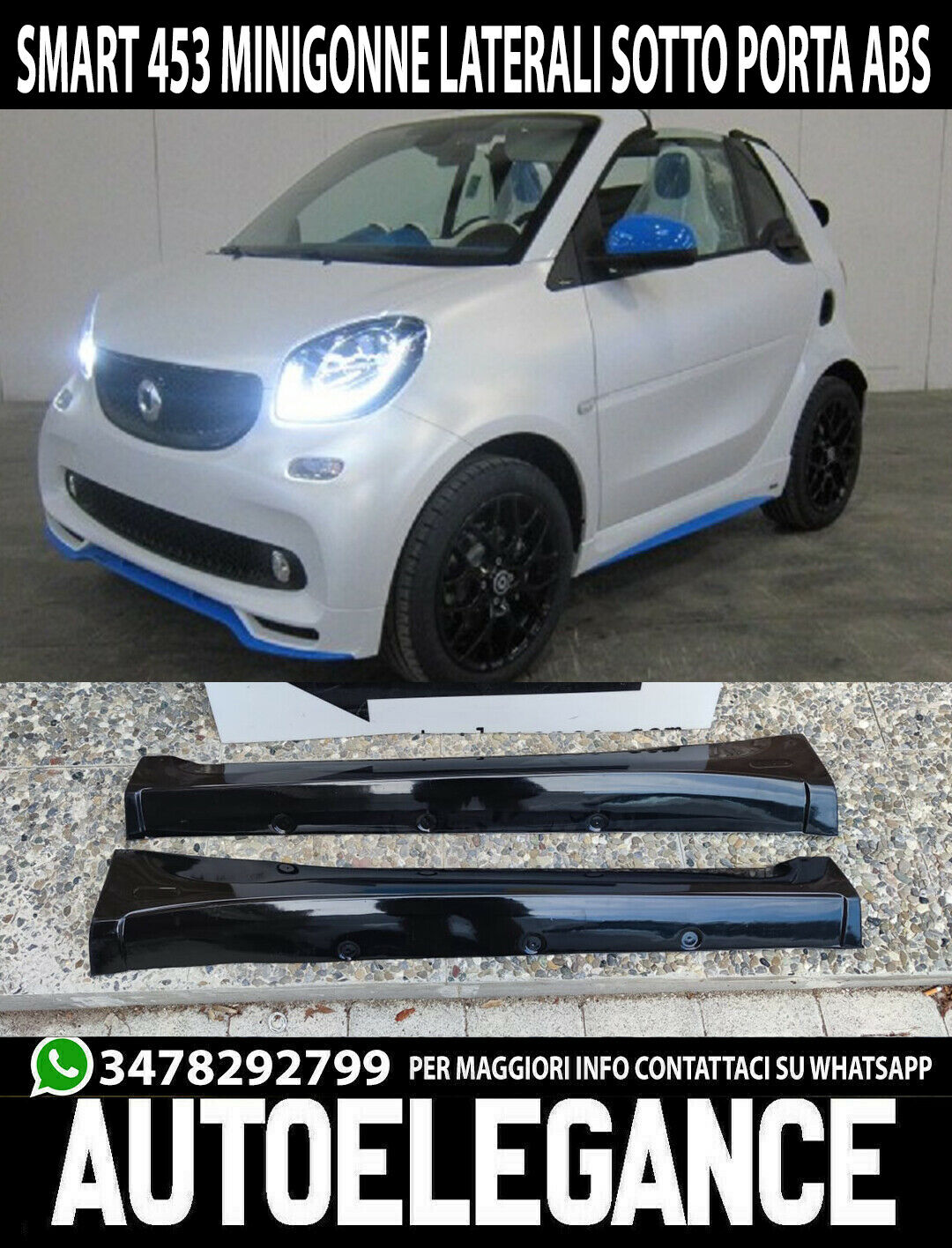 Intelligent Fortwo 453 Paire Sous Port Lat&eacute;ral Sportifs Mini-Jupes ABS