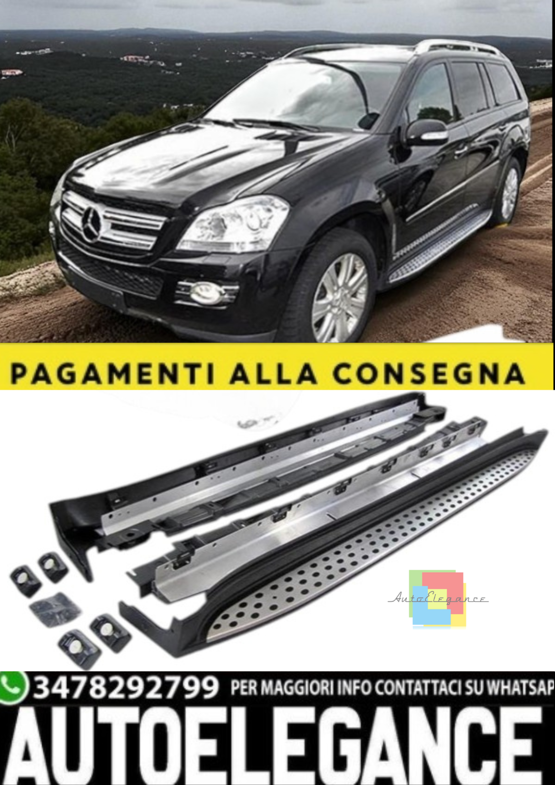Protecciones Lateral en Aluminio OE Style Con ABE para Mercedes Gl X164
