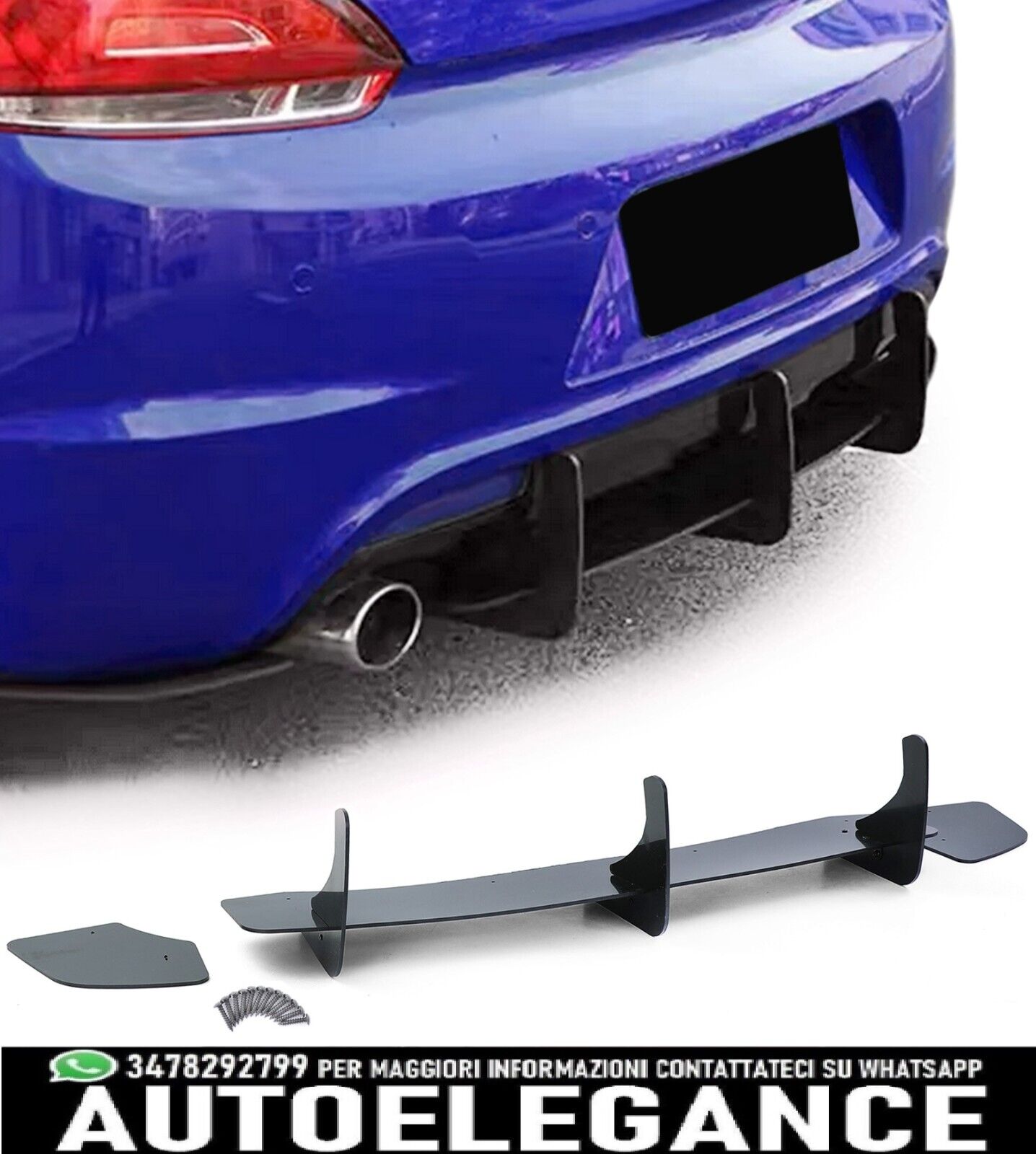 Splitter diffusore posteriore grembialatura  Performance per VW Scirocco 4 137