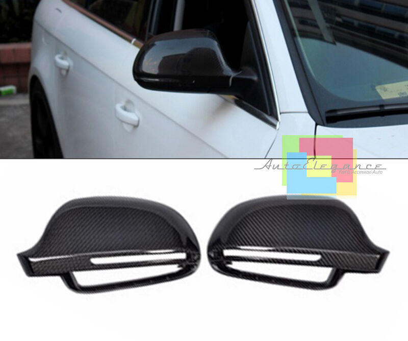 COPERTURE CARBONIO SPECCHI AUDI A6 S6 4F C6 2009-05/2010 CALOTTE FRECCIA A LED