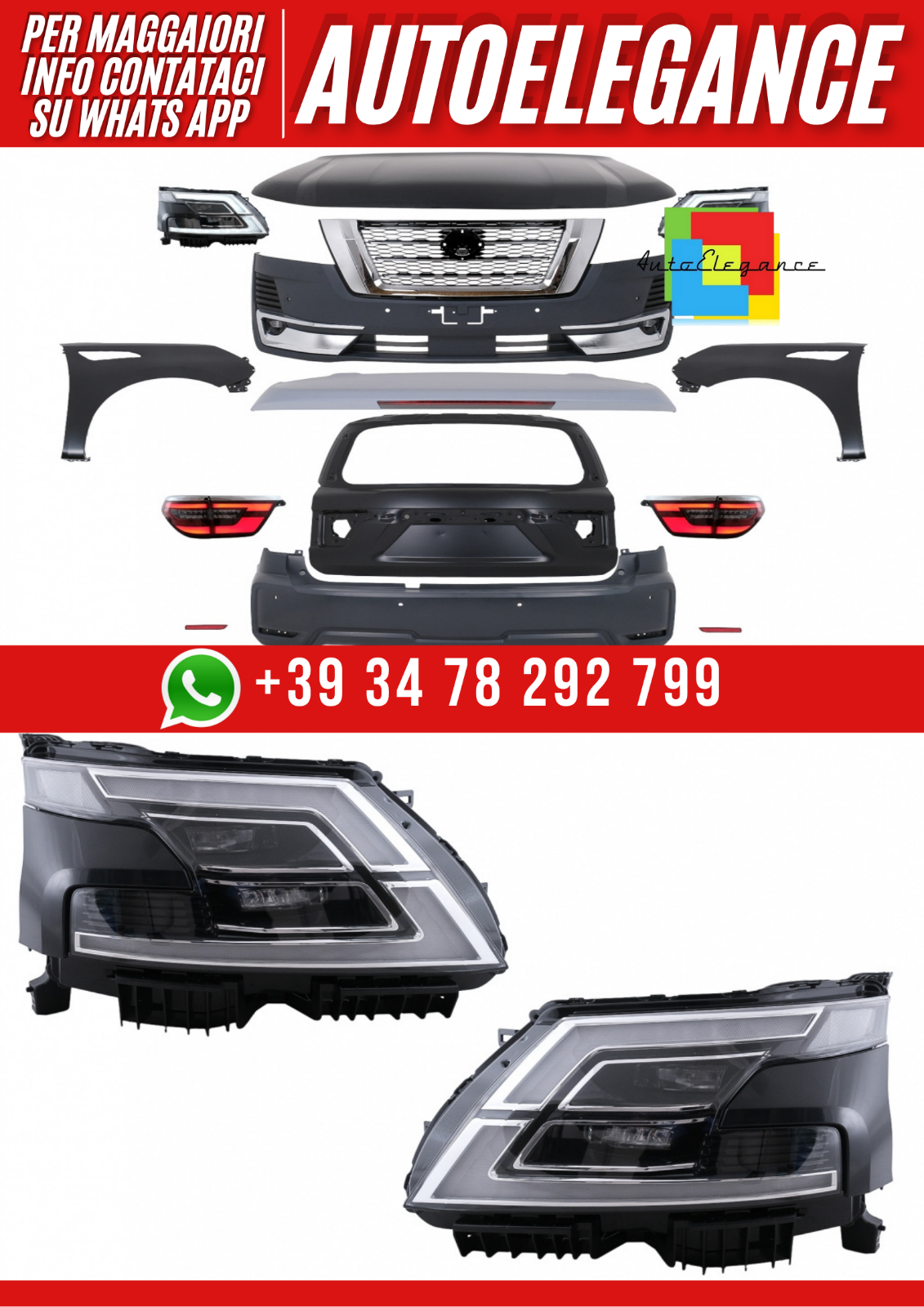 Complet Body Set Appropri&eacute; pour Nissan Patrol Y62 (2015-2019) To 2020