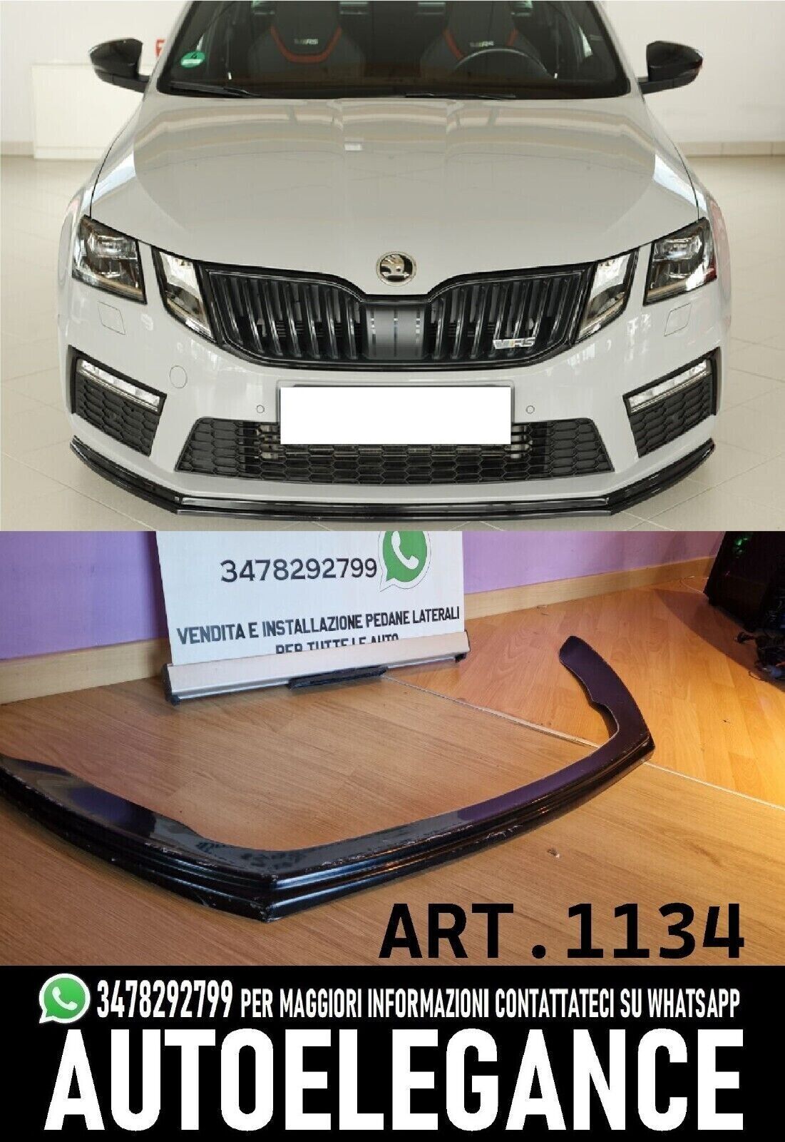 SPLITTER-ZIERLEISTUNG F&Uuml;R OCTAVIA RS 2017-2020 AUSSEHEN SCHWARZGL&Auml;NZEND RIEGER S