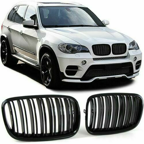 Grille Avant Noir Poli M Double Bande BMW X5 E70 2006 Au 2013 Calandre